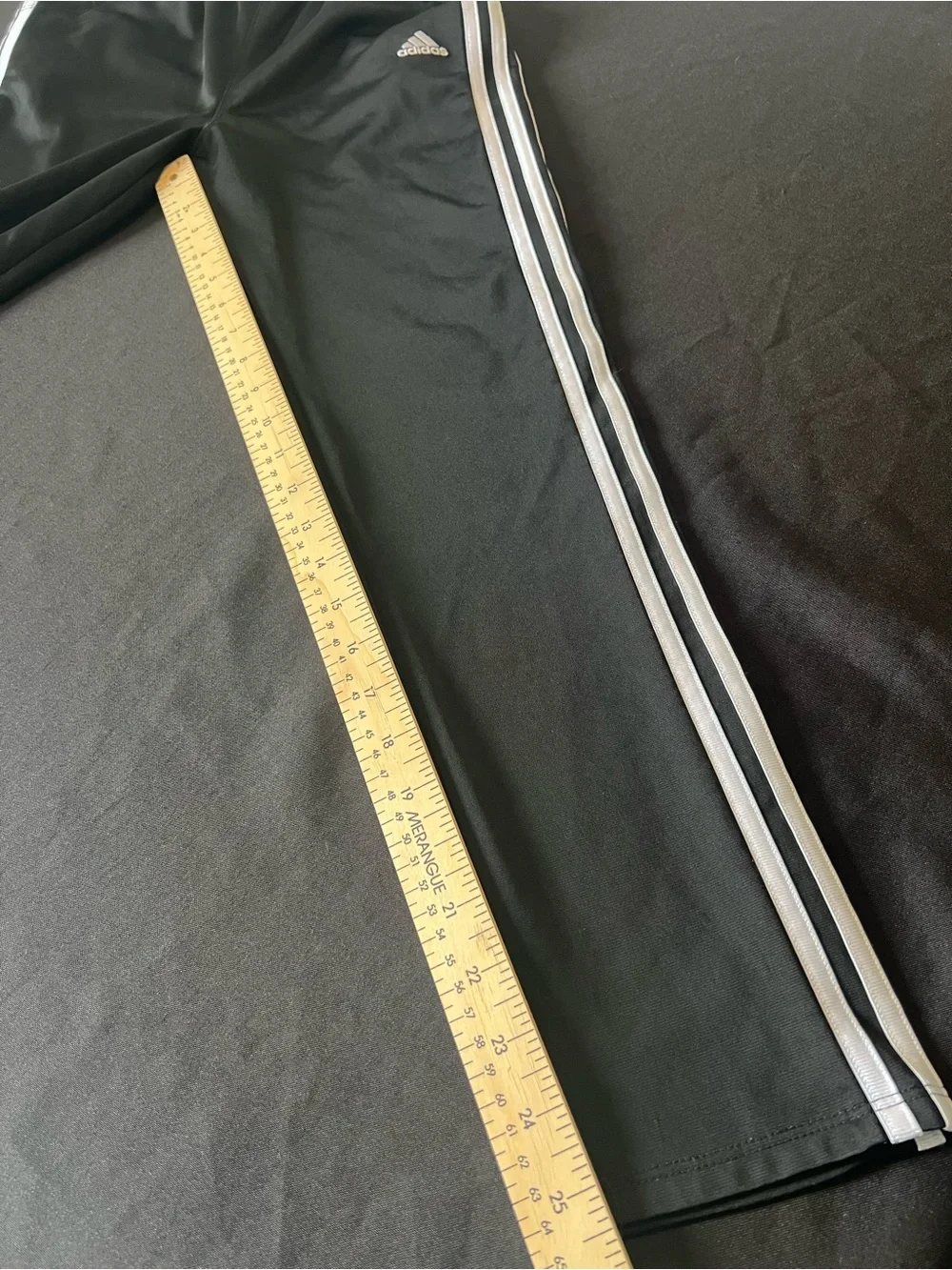 Adidas Kids Black Track Pants with White Stripes Size 14 NWOT - Picture 2 of 7